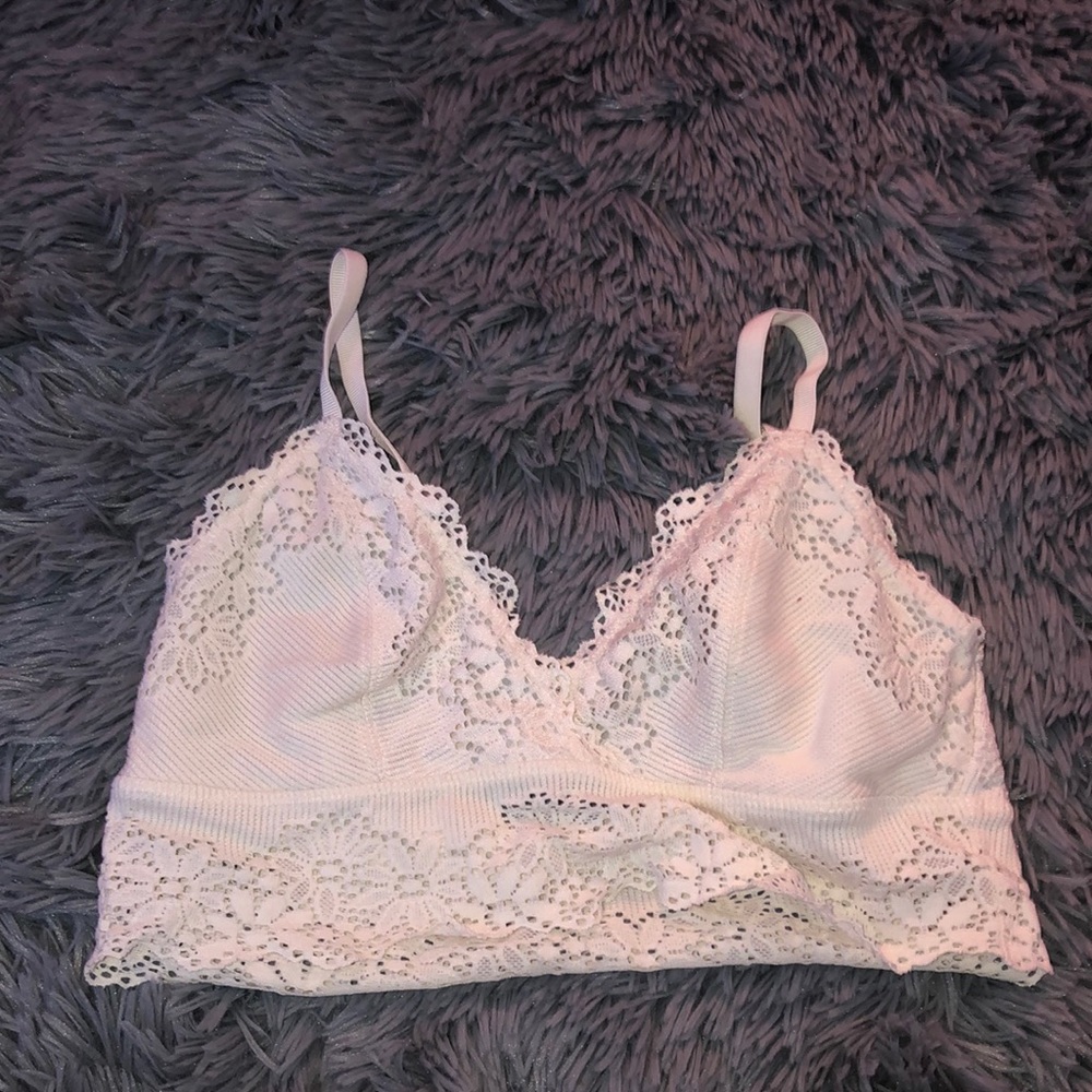White lace bralette